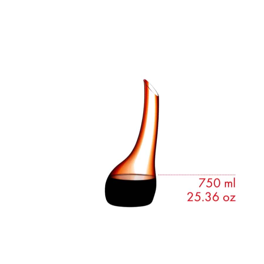 Riedel Cornetto Confetti Red wine decanter with colorful confetti design, elegant glass vessel for wine aeration and serving.