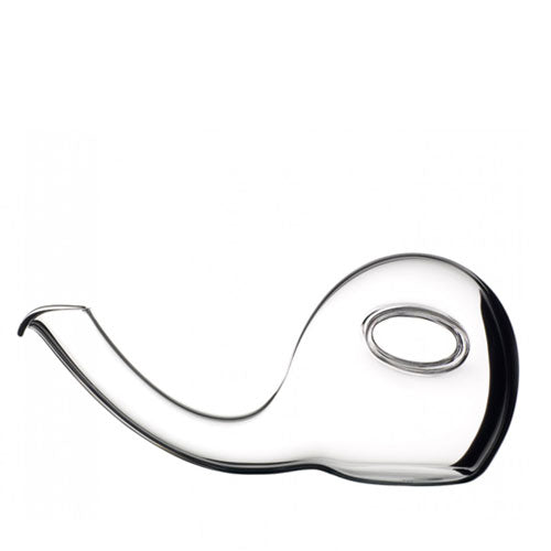 Riedel wine decanter Escargot 150mm with elegant glass shape and detailed snail shell design, used for aerating red wines.