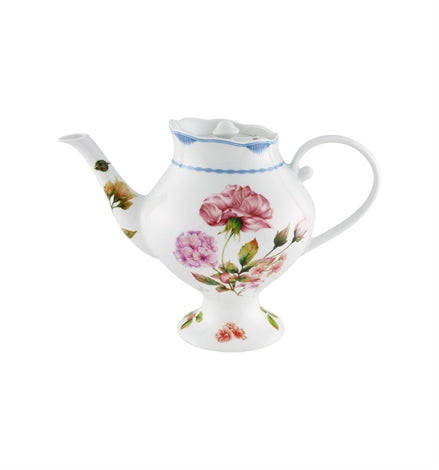 Atlantis Vista Alegre Bridgerton tea pot with elegant floral design and curved handle, perfect for serving tea in a classic style.