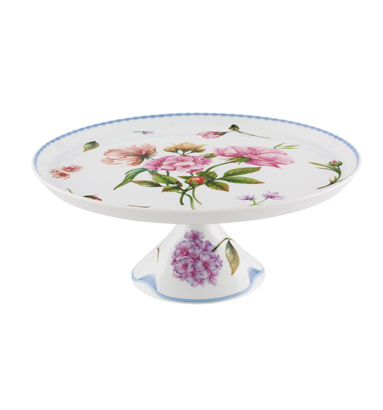 Atlantis Vista Alegre Bridgerton large cake stand with intricate design, perfect for displaying layered desserts at special occasions.