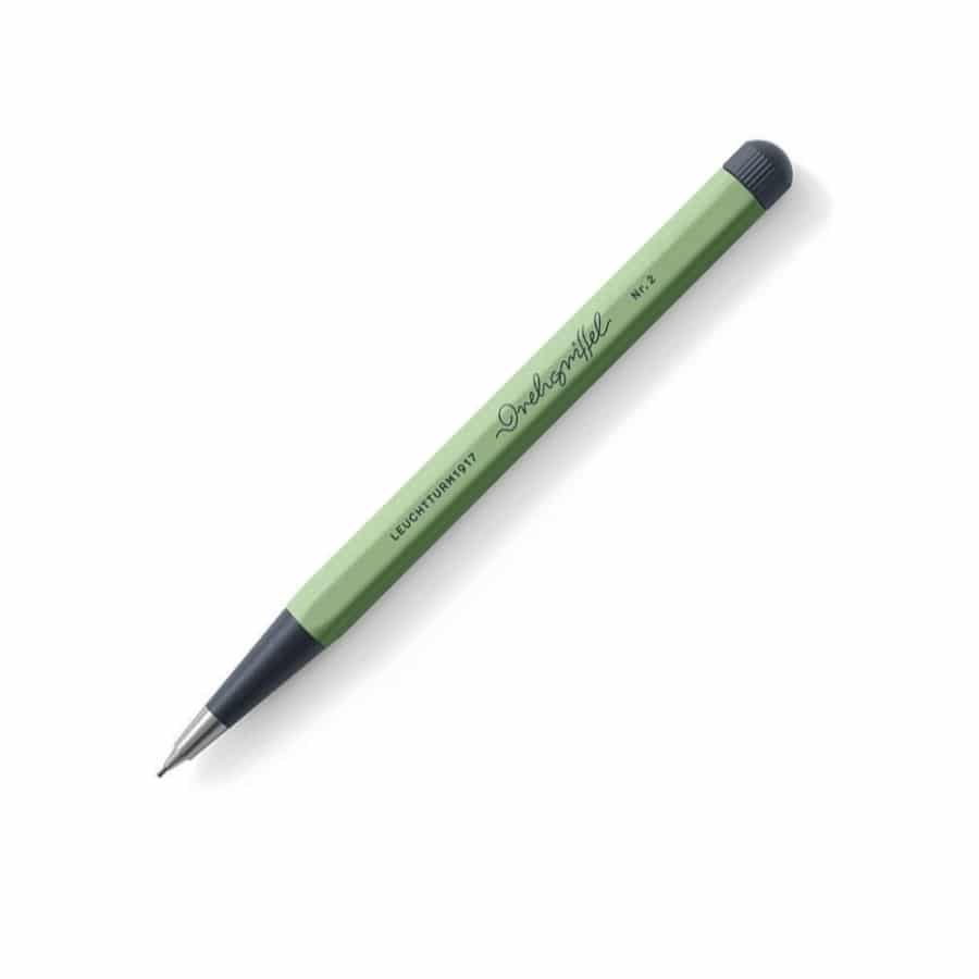 Leuchtturm1917 mechanical pencil with Nr. 2 lead, sleek black design, and ergonomic grip for precise writing and sketching.