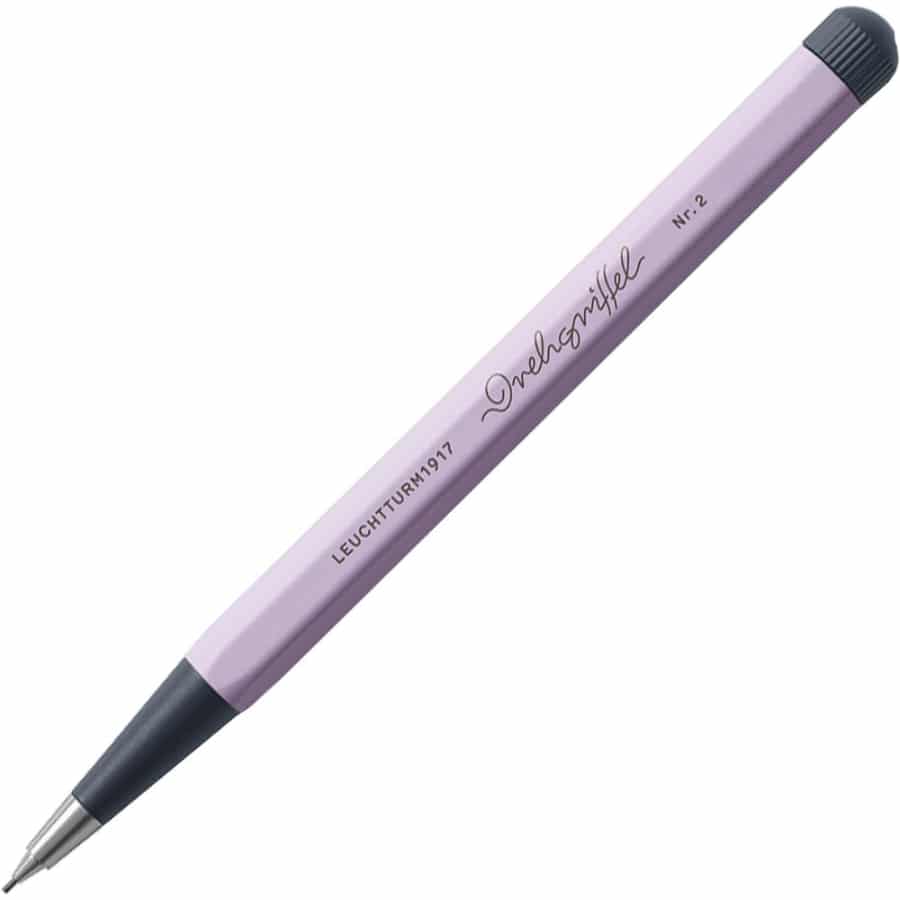 Leuchtturm1917 mechanical pencil in silver with Nr. 2 lead, featuring a sleek metal body and ergonomic grip.