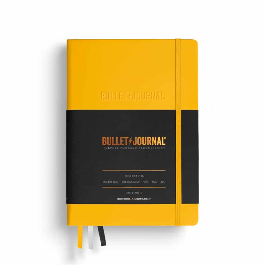 Leuchtturm1917 Bullet Journal Edition 2 in A5 hardcover with dotted pages and numbered sheets.