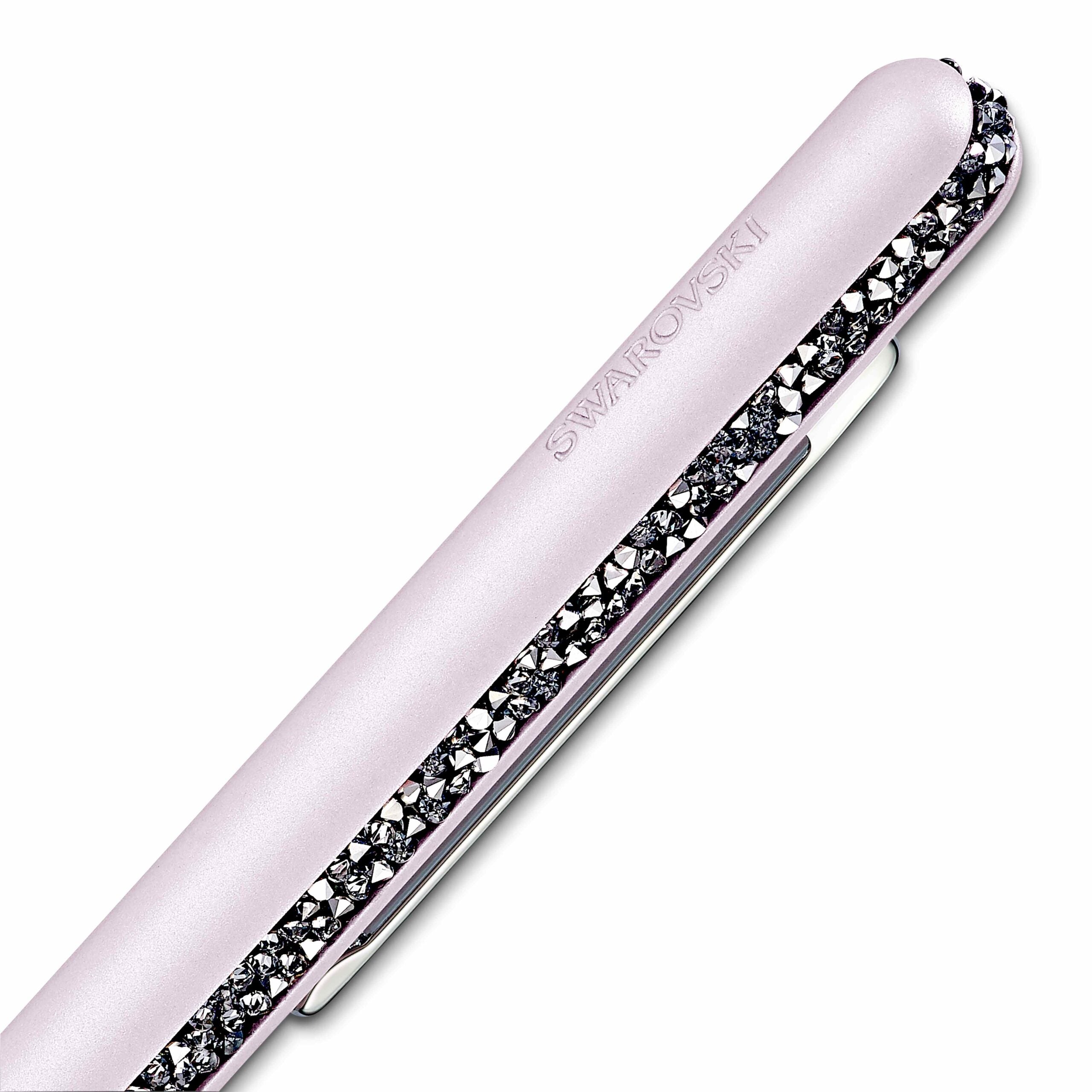 Swarovski Crystal Shimmer BP Pen V Rose ballpoint pen with sparkling pink crystal accents and sleek design.