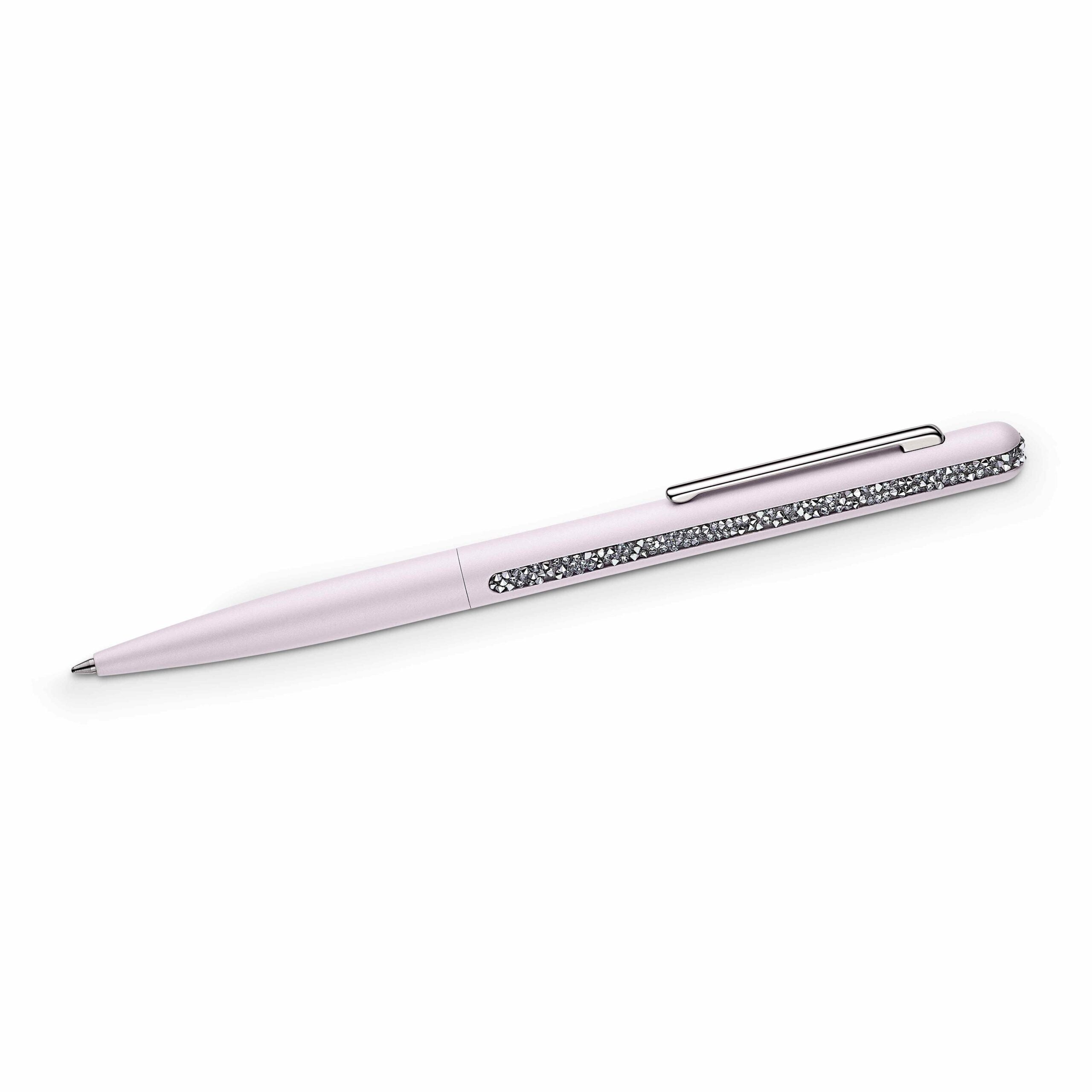 Swarovski Crystal Shimmer BP Pen V Rose ballpoint pen with sparkling pink crystal accents and sleek design.