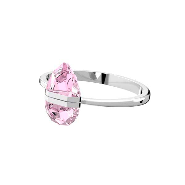 Swarovski Lucent Bangle Magnetic in pink with rhodium plating, featuring a sleek and elegant jewelry design.