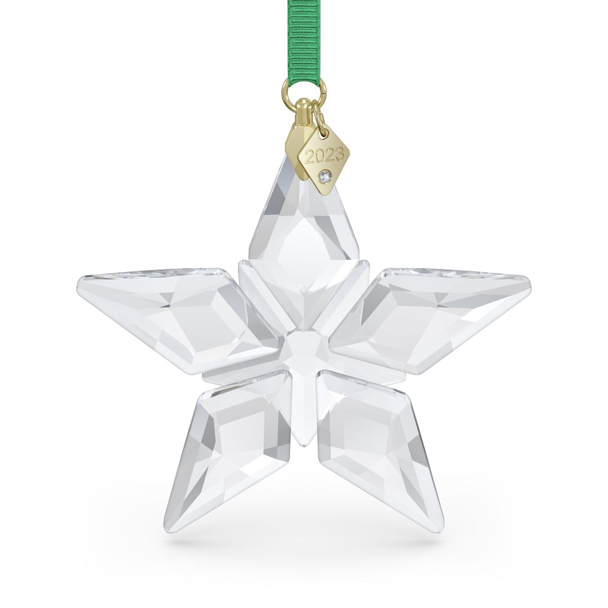 Swarovski Annual Edition Ornament 2023, sparkling crystal decorative ornament with intricate design and silver-tone accents.