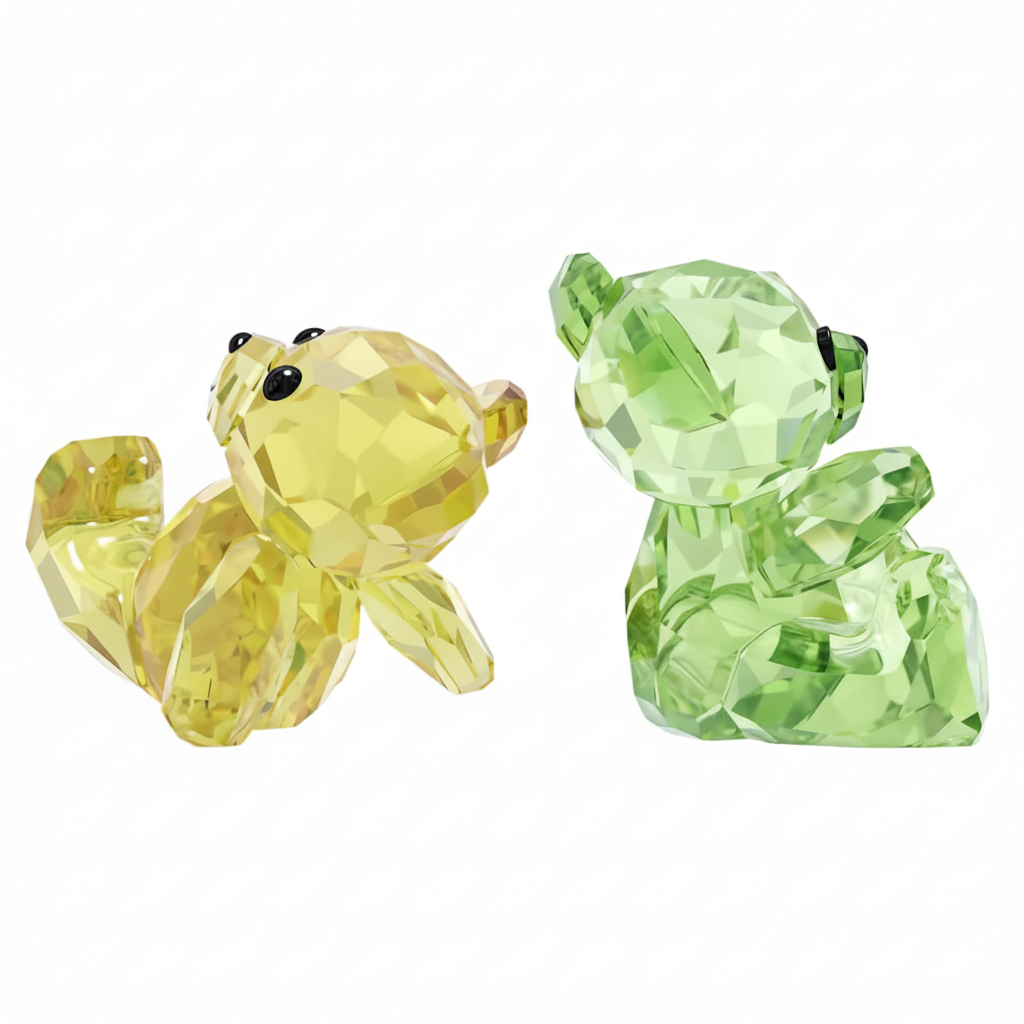 Swarovski Kris Bear Anniversary Set featuring two crystal bear figurines with engraved anniversary details.