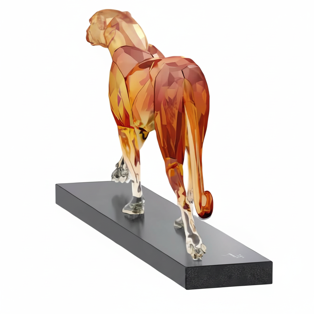 Swarovski Limited Edition The Cheetah figurine featuring a detailed crystal cheetah sculpture with sparkling accents.