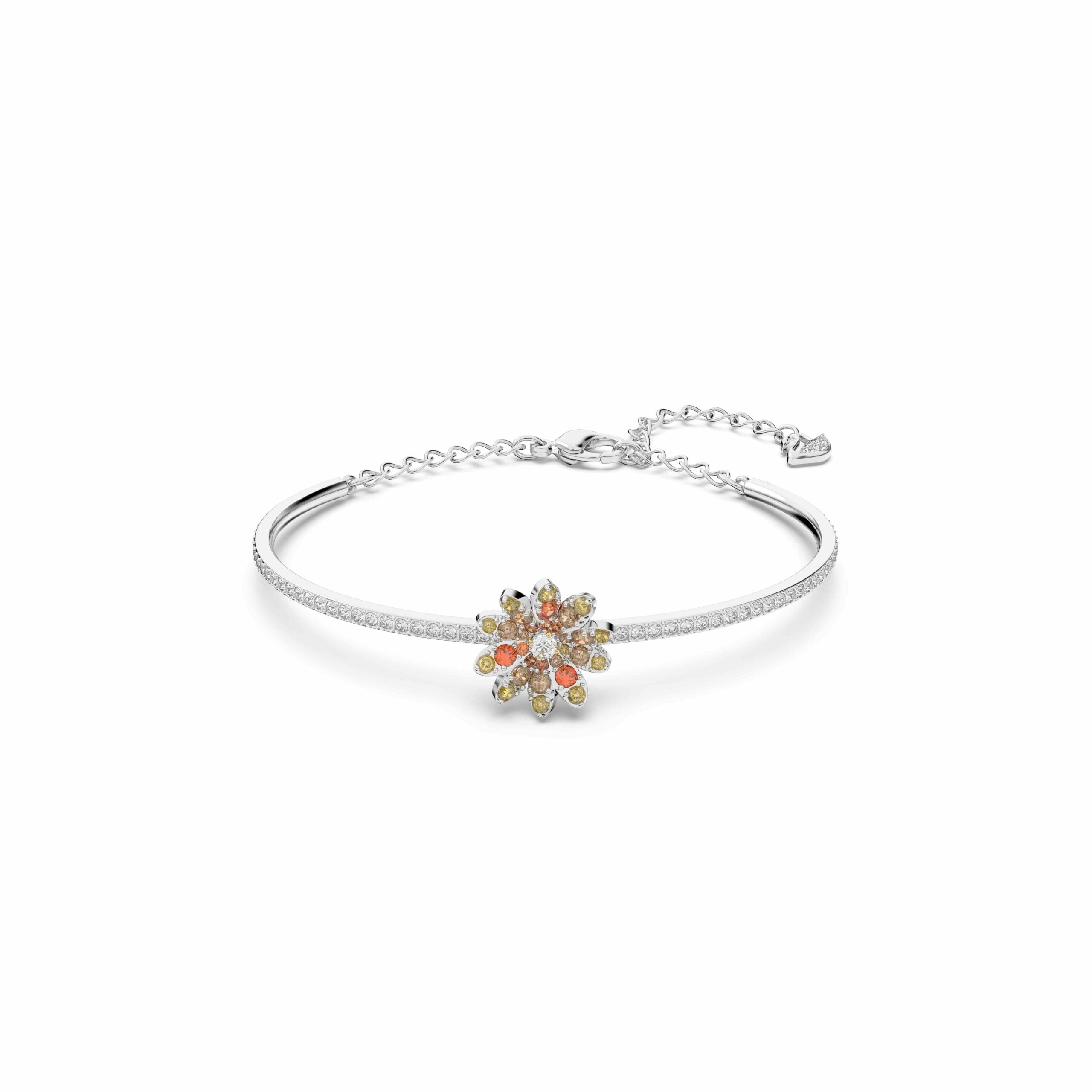Swarovski Eternal Flower soft multicolored bangle with delicate floral design and sparkling crystal accents.