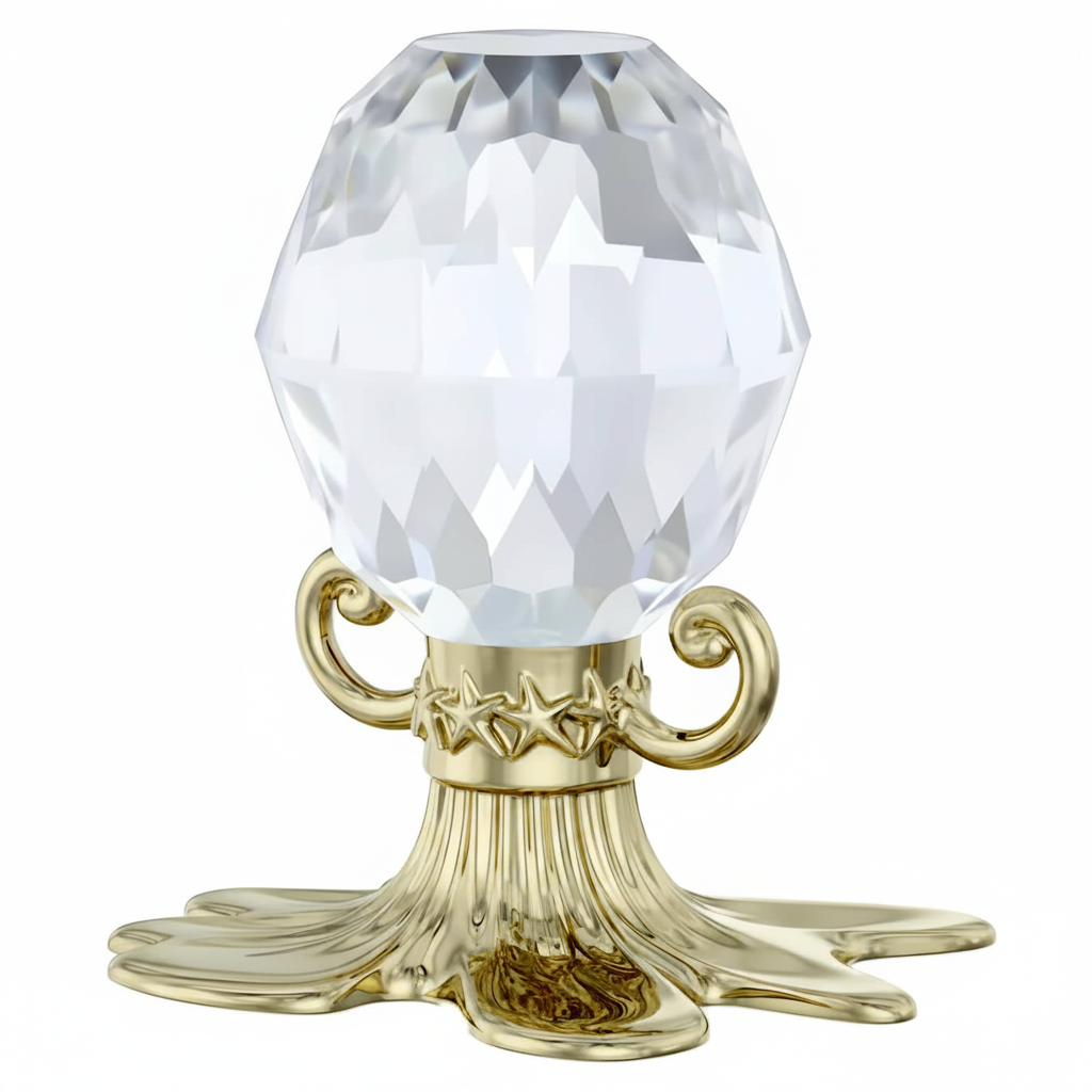 Swarovski Aquarius zodiac figurine with sparkling crystal details, showcasing intricate craftsmanship and celestial design.
