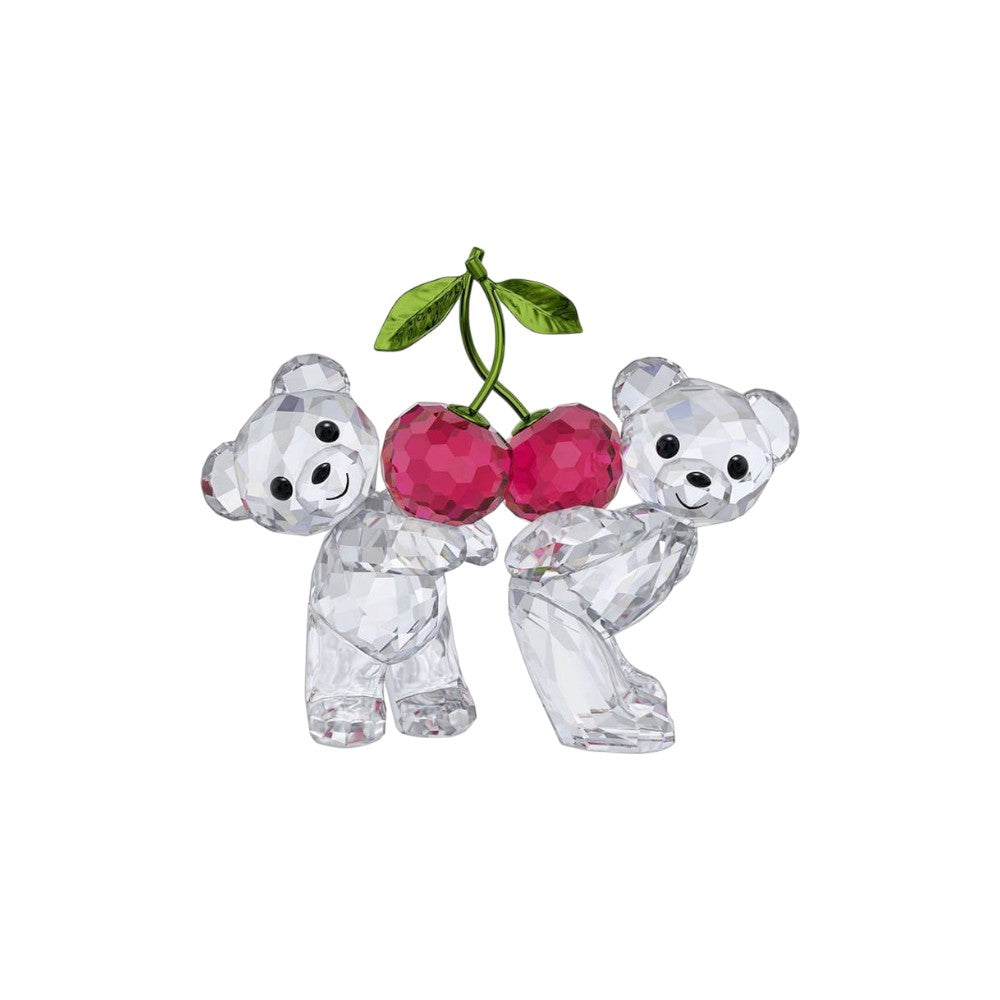 Swarovski Kris Bear figurine titled "Always Together" featuring two crystal bears embracing, detailed craftsmanship, and sparkling finish.
