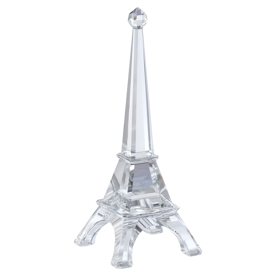 Swarovski Travel Memories Eiffel Tower ornament with clear crystals, detailed miniature replica of the iconic Paris landmark