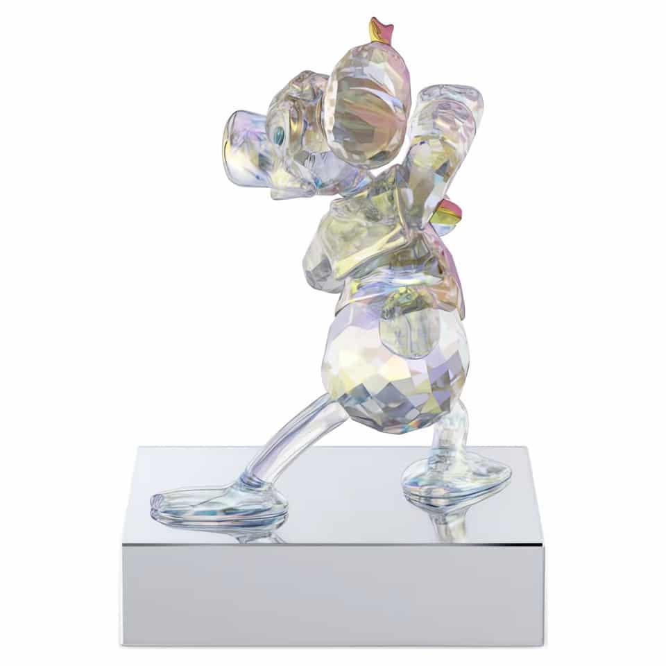 Swarovski Mickey & Friends Donald duck figurine with crystal detailing, showcasing intricate craftsmanship and sparkling design.