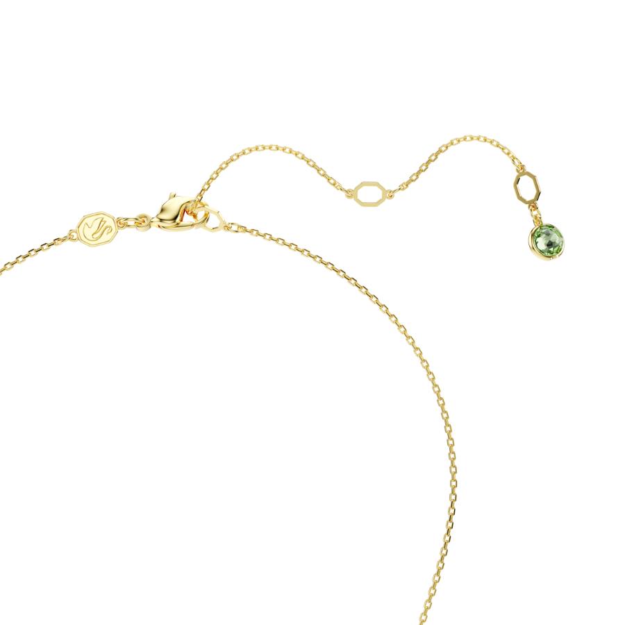 Swarovski Chroma pendant with cushion-cut multicolored crystal, gold-tone plated jewelry piece on a delicate chain