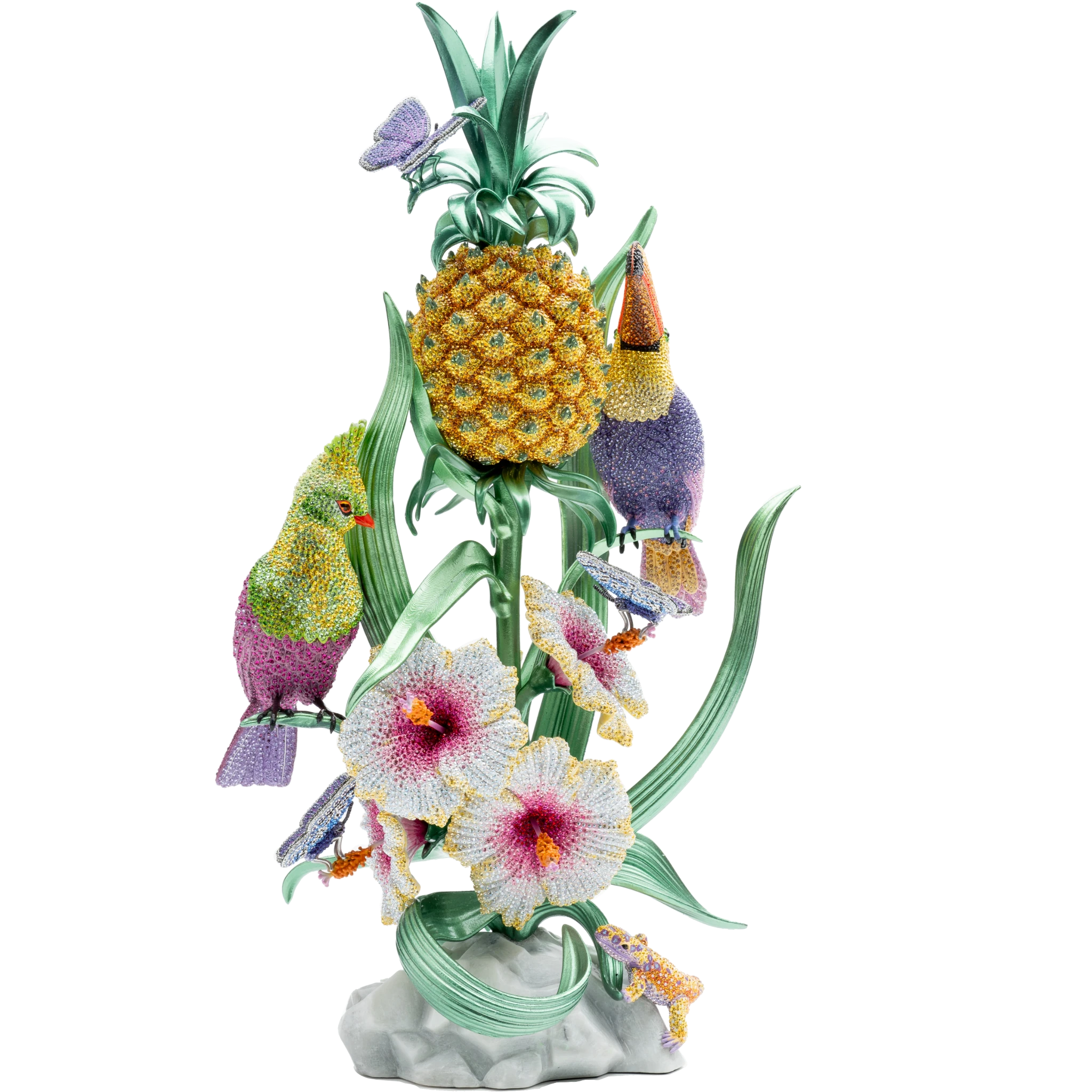 Swarovski Crystal Myriad Tropical Scene limited edition decorative ornament with vibrant tropical crystal details