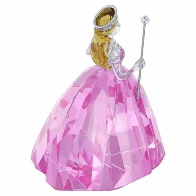 Swarovski Wicked Glinda Upland crystal figurine with intricate detailing and sparkling facets on a clear display base.
