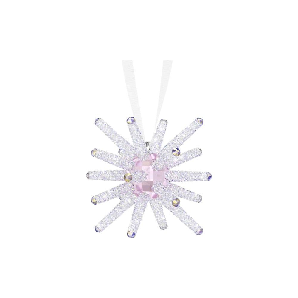 Swarovski Wicked Wand ornament with intricate crystal detailing and a silver-tone handle, displayed on a plain background