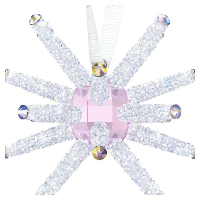 Swarovski Wicked Wand Ornament featuring a sparkling crystal wand with intricate detailing and a decorative star at the top.