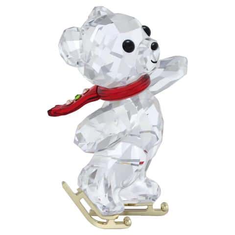Swarovski Kris Bear 130th Anniversary crystal figurine with detailed craftsmanship and sparkling Swarovski crystals.