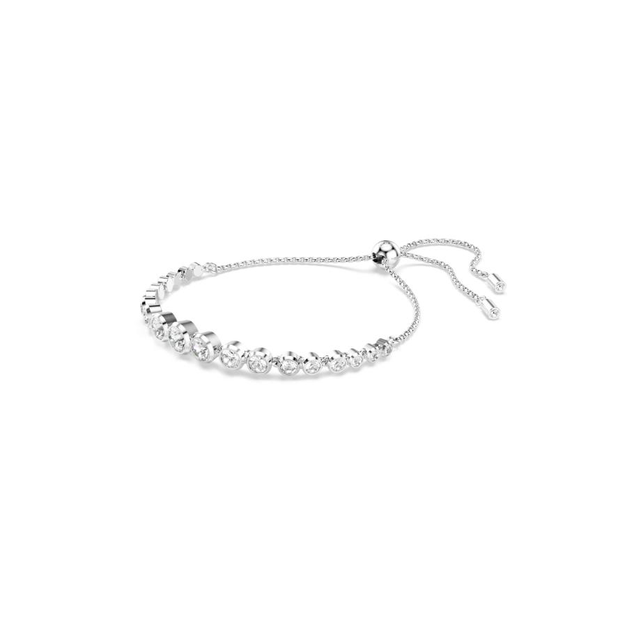 Swarovski Imber Tennis Bracelet featuring sparkling crystal stones and a silver-tone clasp on a white background