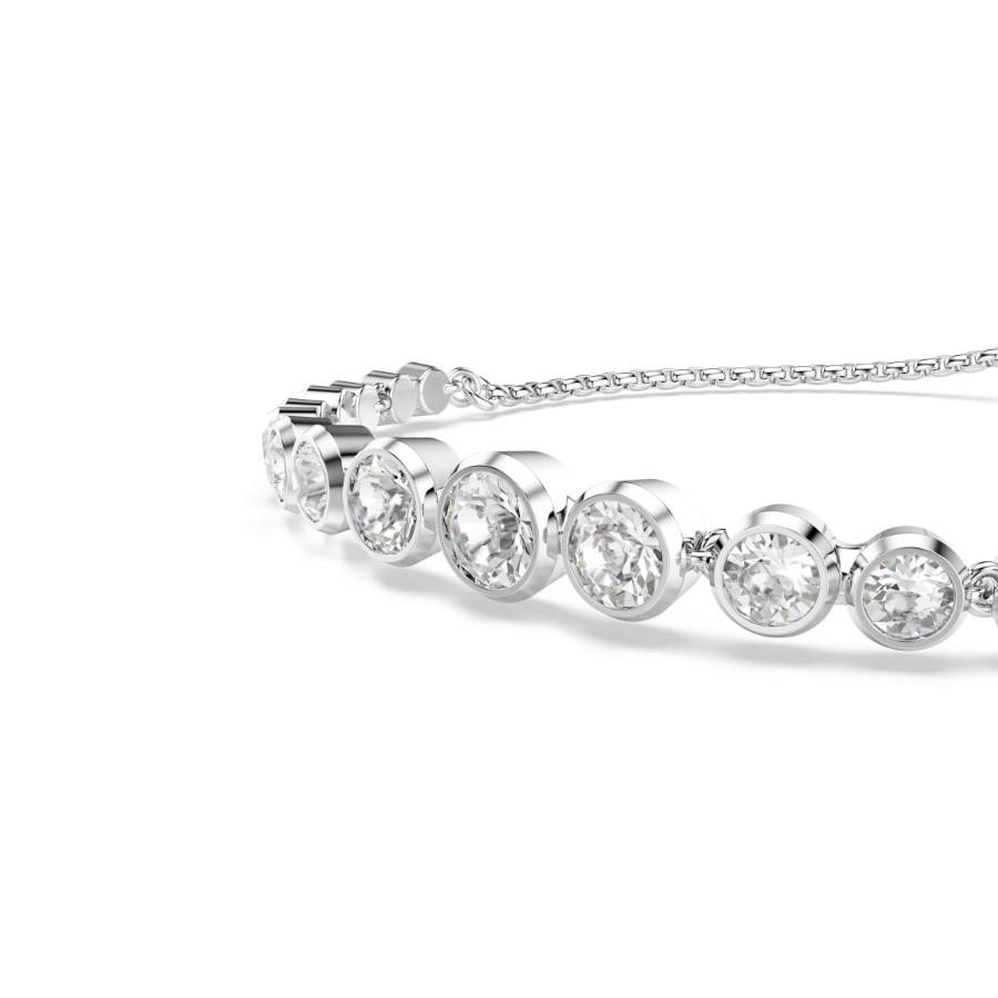 Swarovski Imber Tennis Bracelet featuring sparkling crystal stones in a sleek silver-tone setting.