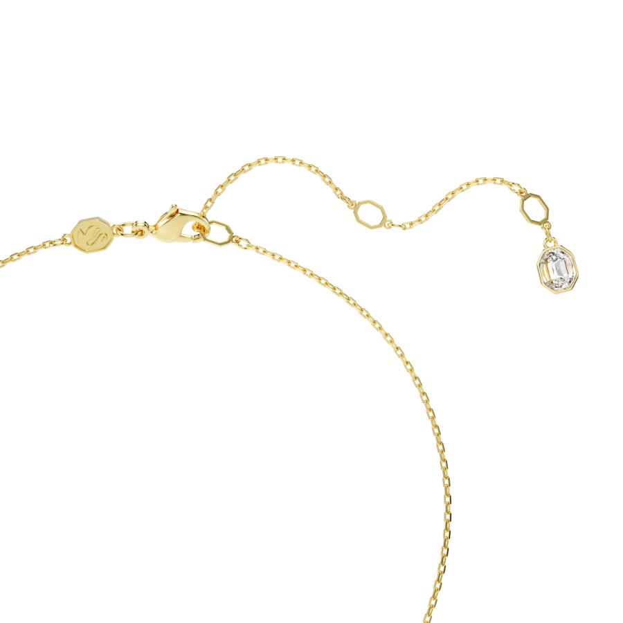 Swarovski Idyllia pendant with blue flower design, mixed cut crystals, gold-tone plating, elegant jewelry accessory