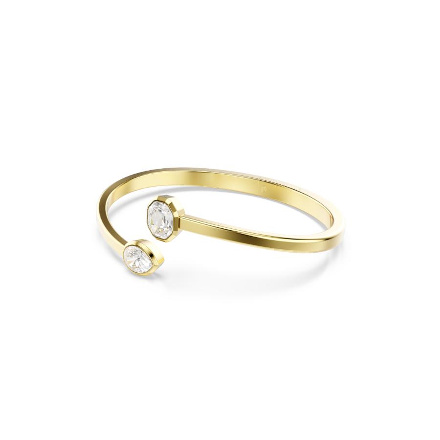 Swarovski Imber Bangle with clear crystal accents and silver-tone metal, stylish and elegant jewelry accessory.