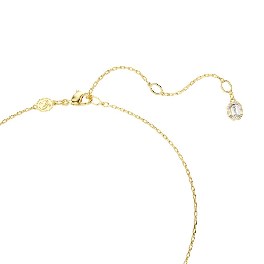 Swarovski Idyllia Y Pendant with multicolored flower design, mixed cuts, gold-tone plated jewelry piece.