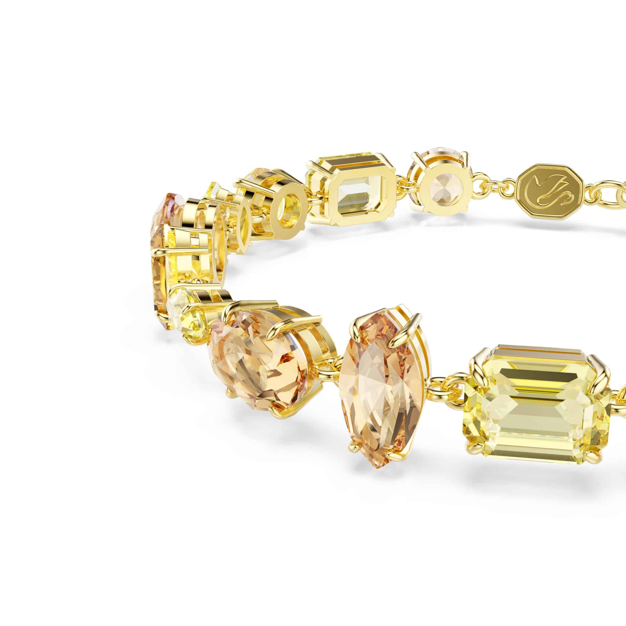 Swarovski Gema bracelet featuring sparkling crystal beads and silver-tone accents on a delicate chain.