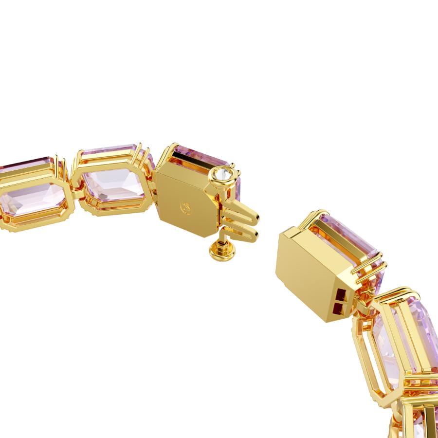Swarovski Millenia Tennis Bracelet featuring sparkling clear crystals and a sleek silver-tone metal design.