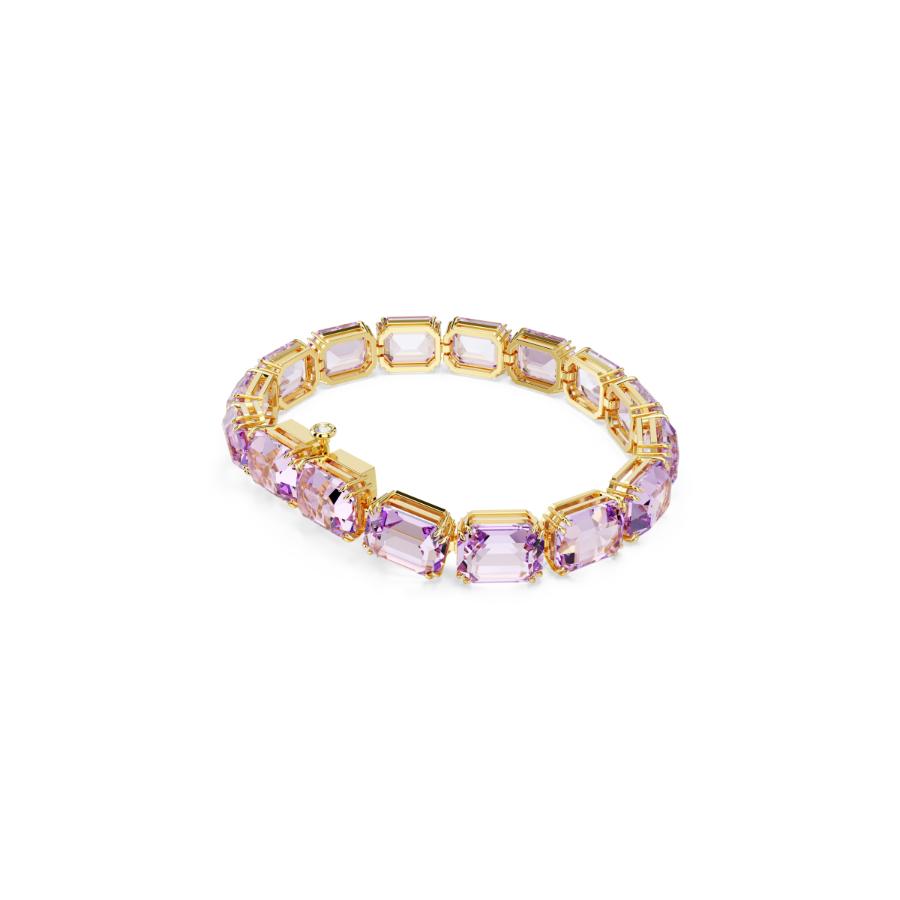 Swarovski Millenia Tennis Bracelet with sparkling crystal stones and silver-tone setting, elegant jewelry accessory.