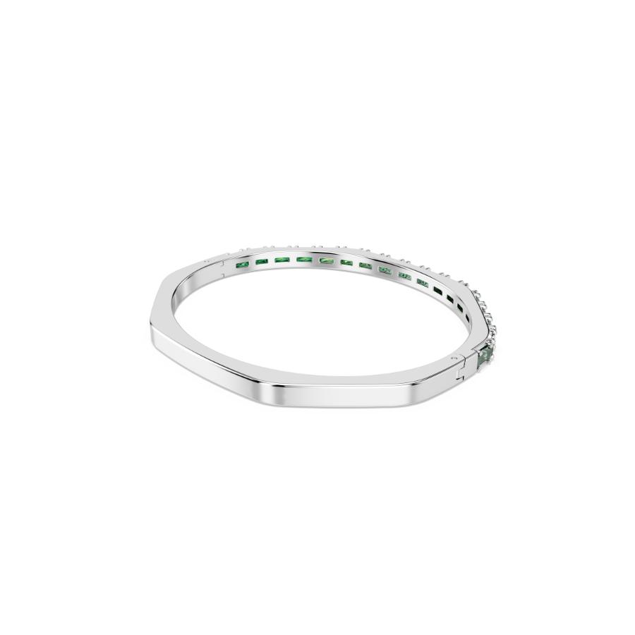 Swarovski Matrix bangle with sparkling crystal accents and sleek silver-tone design, stylish jewelry accessory.