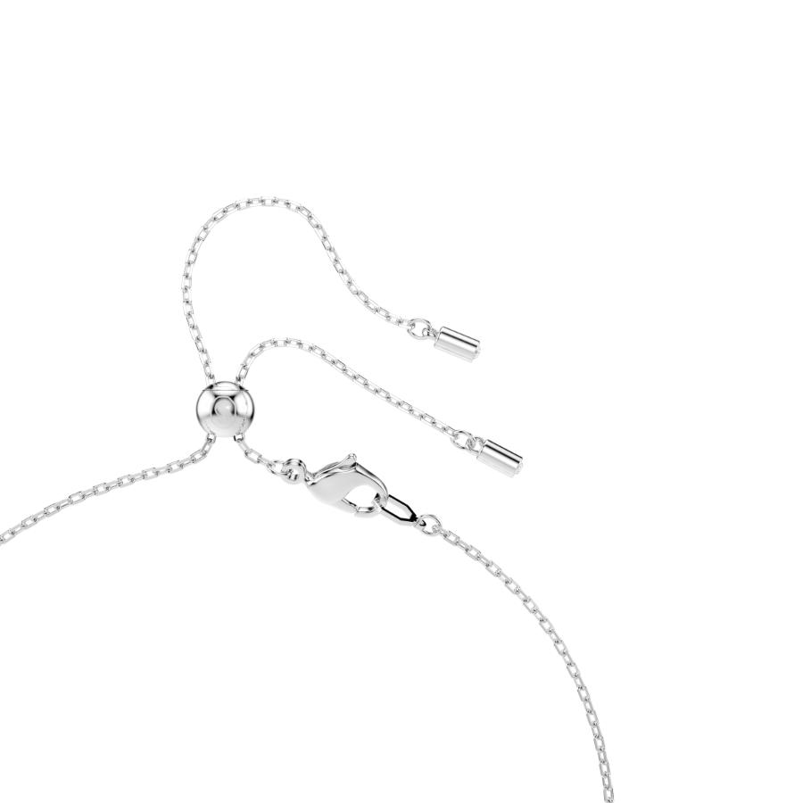 Swarovski Ariana Grande x Swarovski Y Necklace with mixed cut heart-shaped white crystals on rhodium plated chain