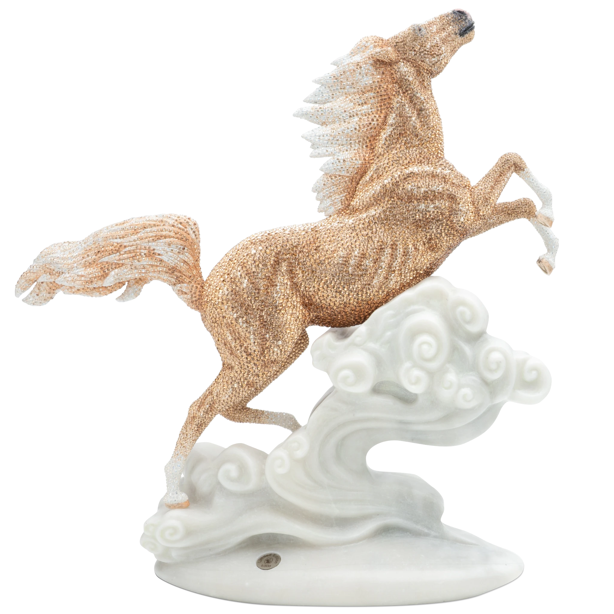 Swarovski Limited Edition Crystal Myriad Valiant Horse figurine with sparkling clear crystal and intricate detailing.