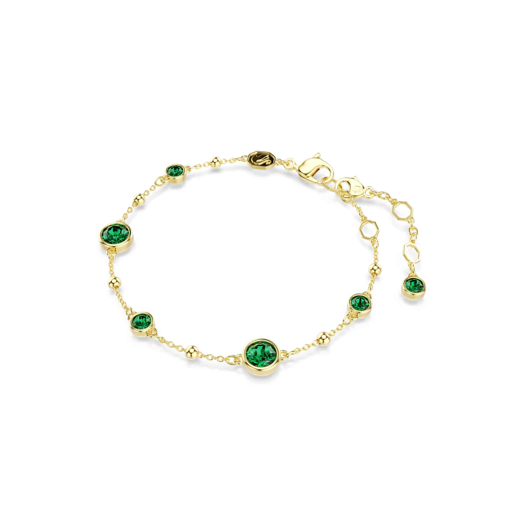 Swarovski Imber bracelet featuring sparkling crystal beads and silver-tone accents on a delicate chain.