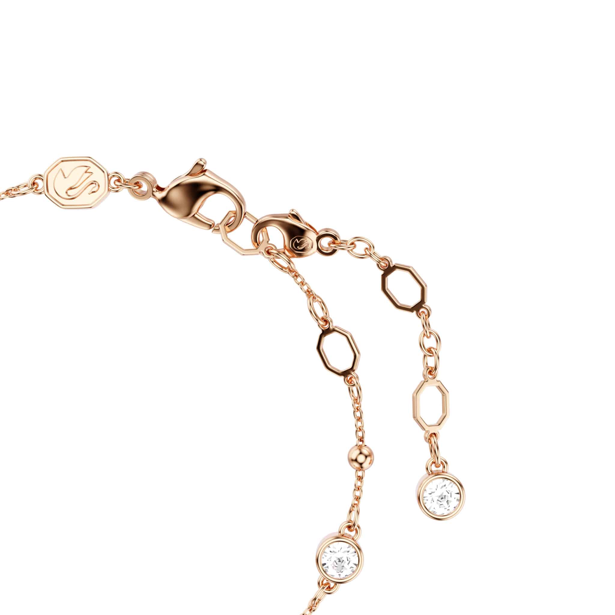 Swarovski Imber bracelet featuring sparkling crystal beads and silver-tone chain on a neutral background.