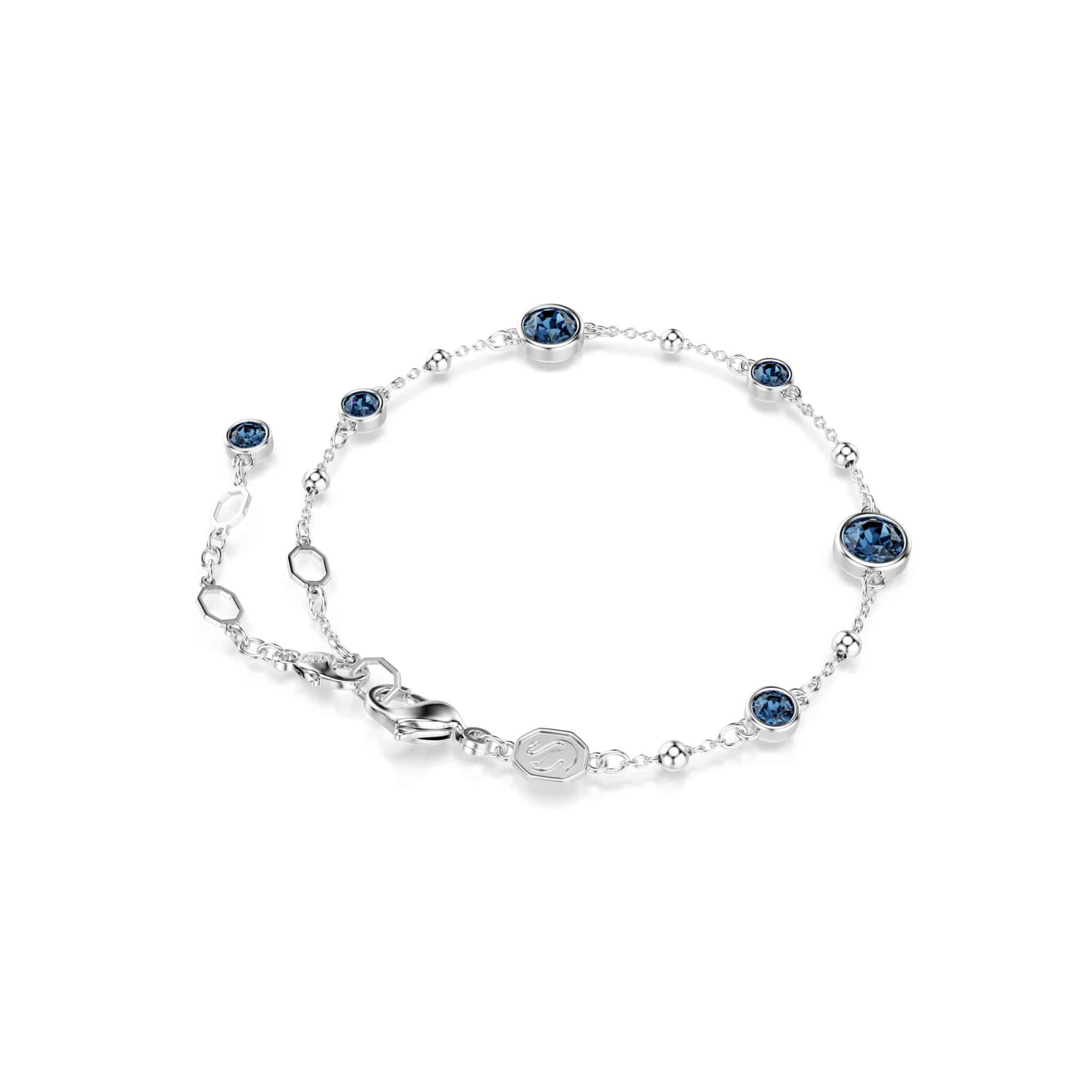 Swarovski Imber bracelet featuring sparkling crystal beads and a sleek silver-tone chain for elegant wristwear.