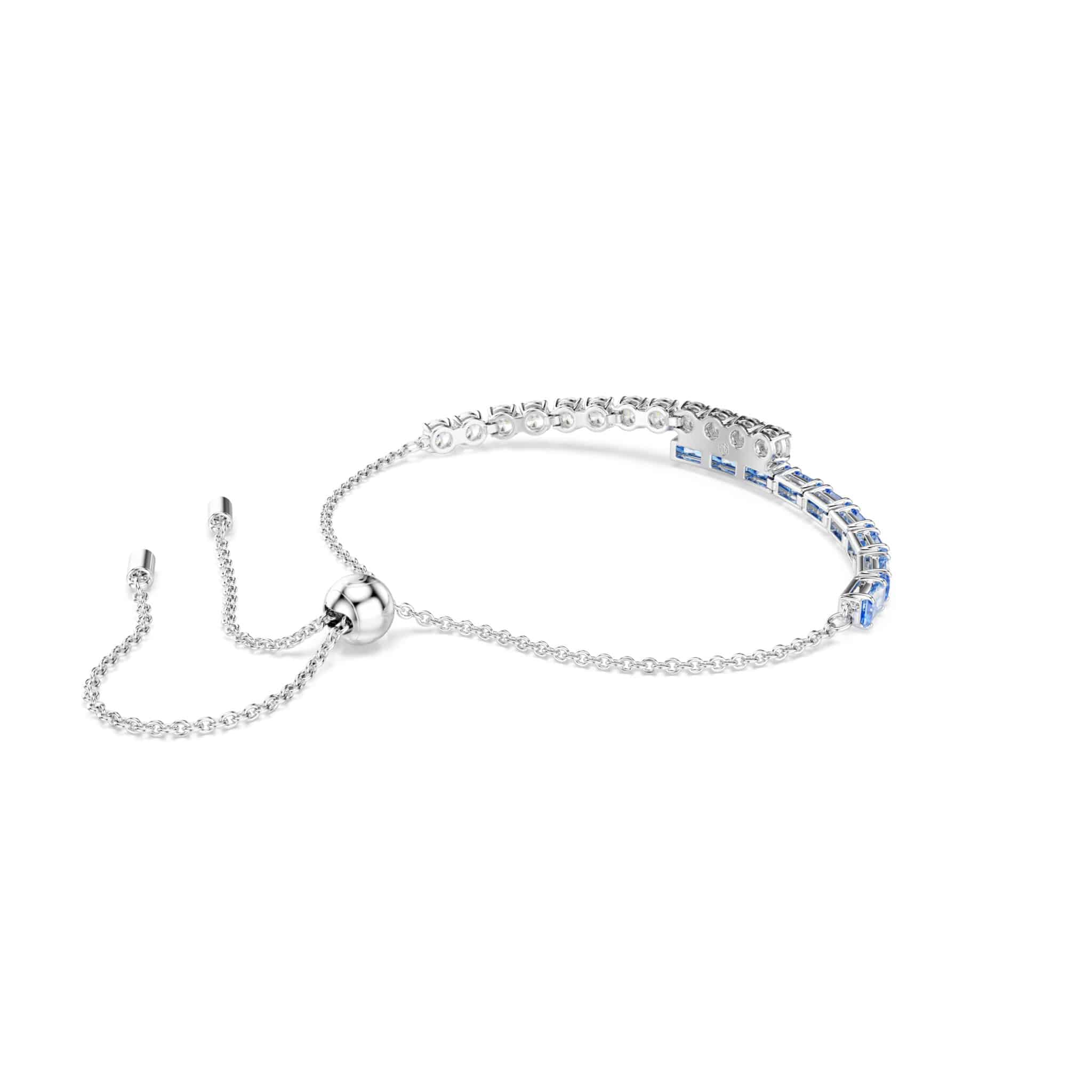 Swarovski Matrix bracelet featuring sparkling crystal beads and sleek silver-tone accents on a delicate chain.