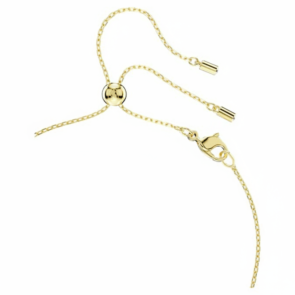 Swarovski Mesmera pendant with mixed red crystals, gold-tone plated, showcasing a sparkling, elegant jewelry piece.