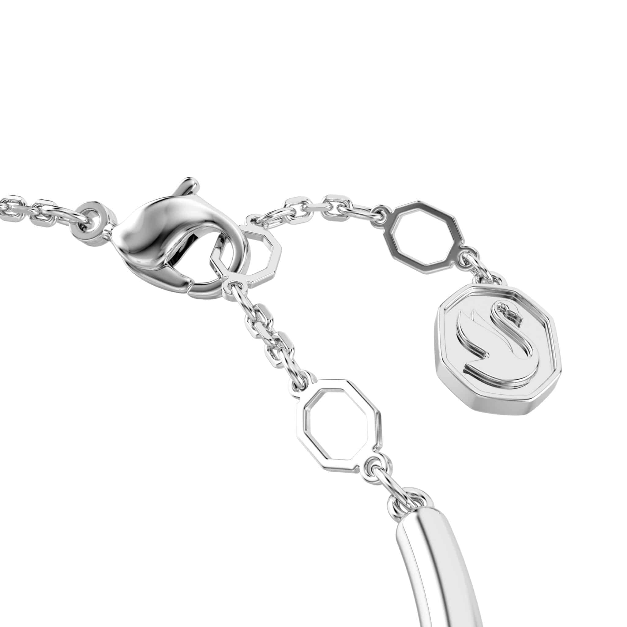 Swarovski Dextera Bangle featuring sparkling crystal accents on a sleek silver-tone bracelet design.