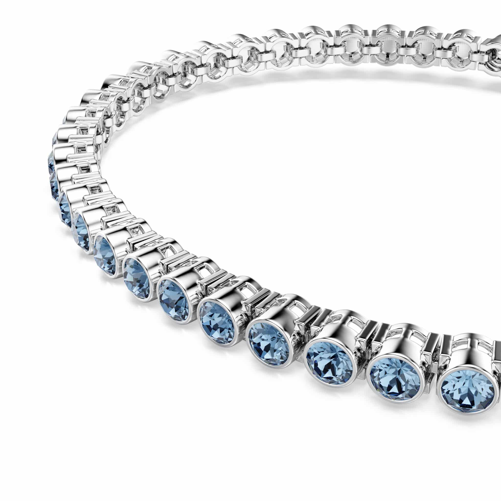 Swarovski Imber bracelet featuring sparkling crystal beads and a sleek silver-toned clasp on a white background.