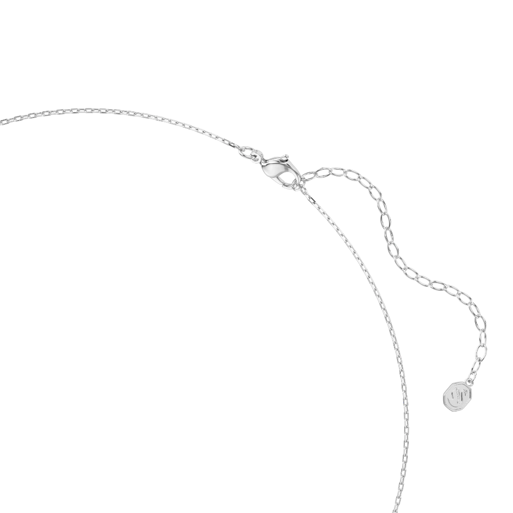 Swarovski Ariana Grande x tennis Y necklace with multicolored dragonfly pendant, rhodium plated, featuring mixed cuts.