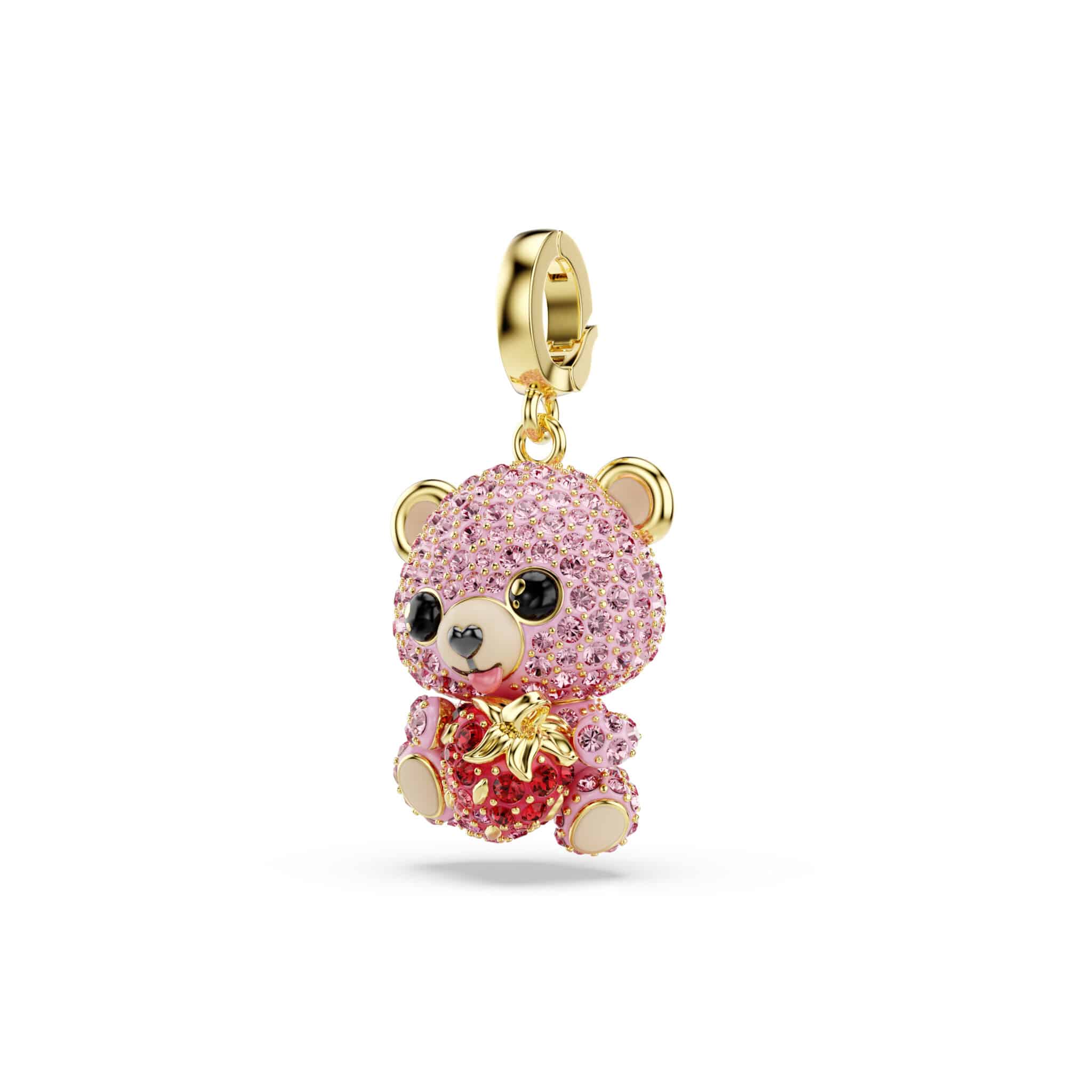 Swarovski Idyllia charm with sparkling crystal details, silver-tone metal, and intricate design for jewelry or accessories.