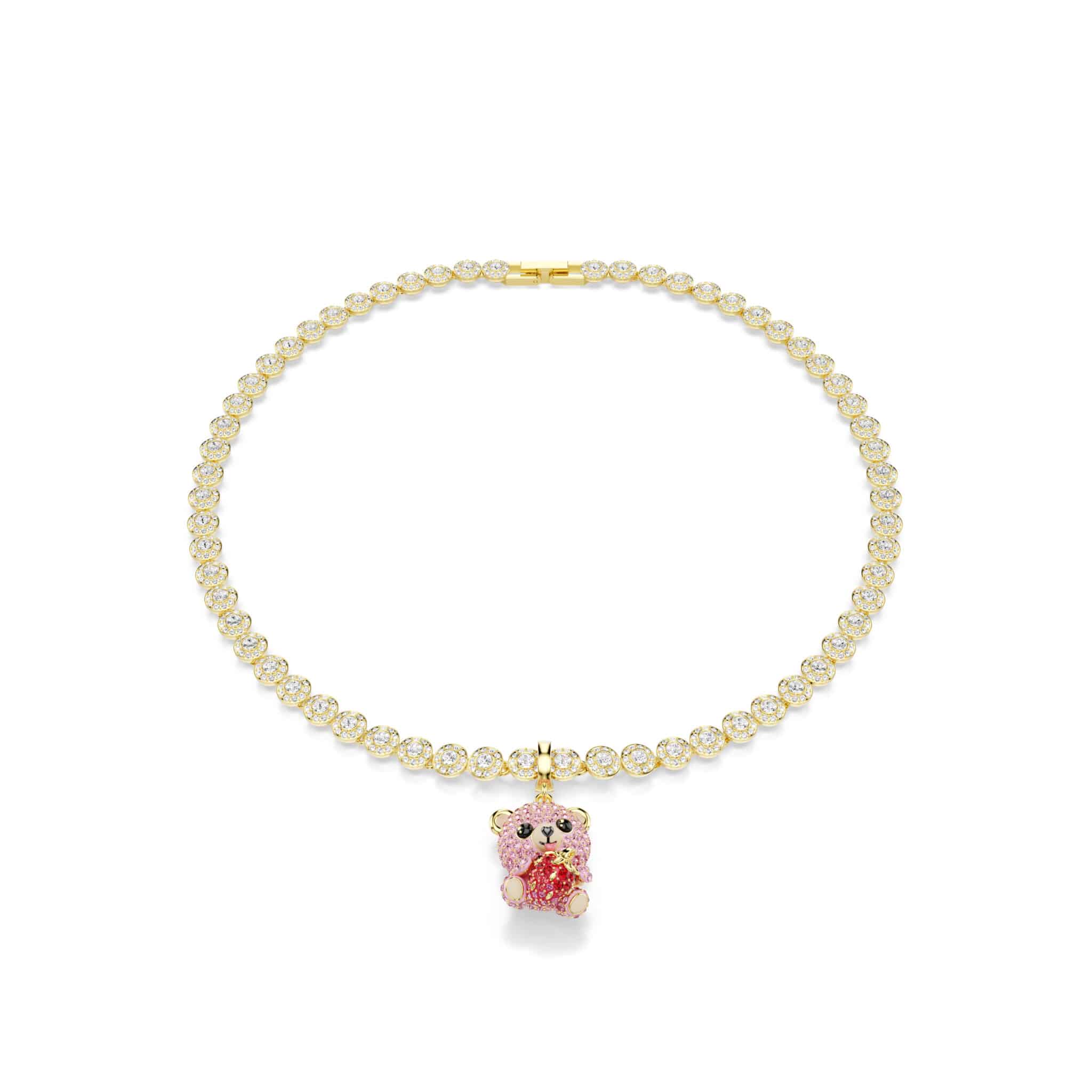Swarovski Idyllia charm with sparkling crystal accents and intricate silver design, ideal for jewelry or charm bracelets.