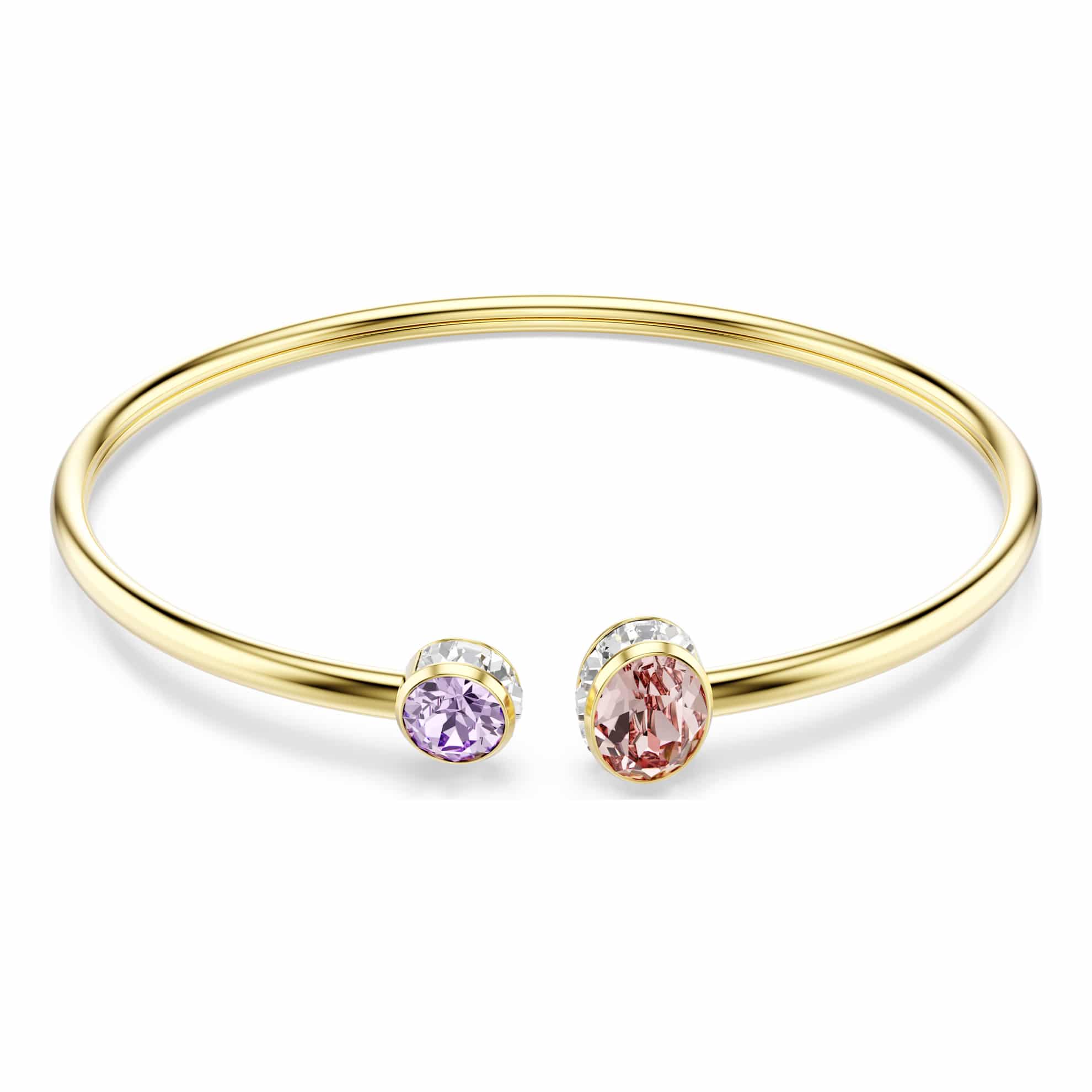 Swarovski Chroma Bangle featuring colorful crystal accents and sleek silver-tone design, stylish jewelry for women.