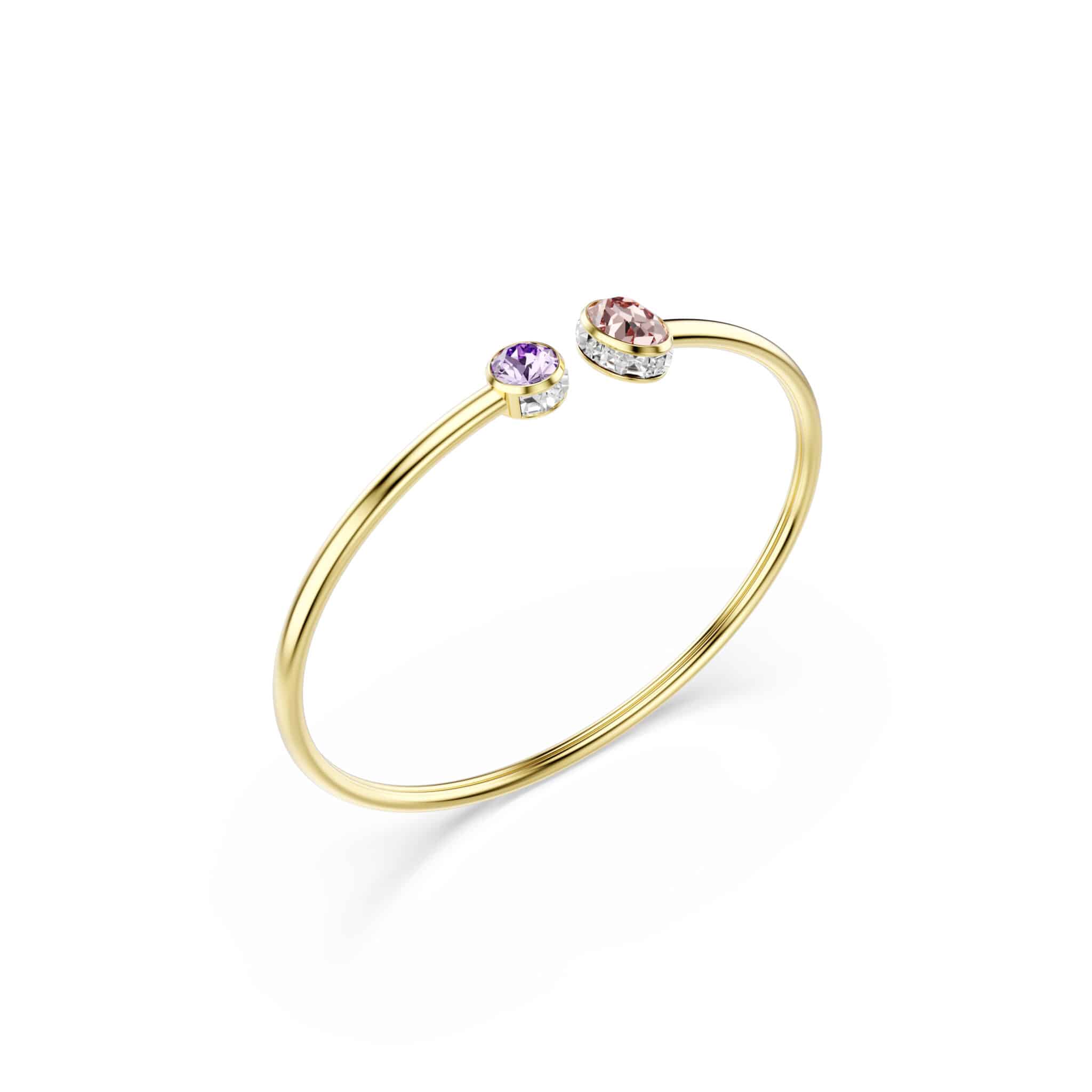 Swarovski Chroma Bangle featuring sleek, modern design with sparkling crystal accents on a silver-tone metal band.
