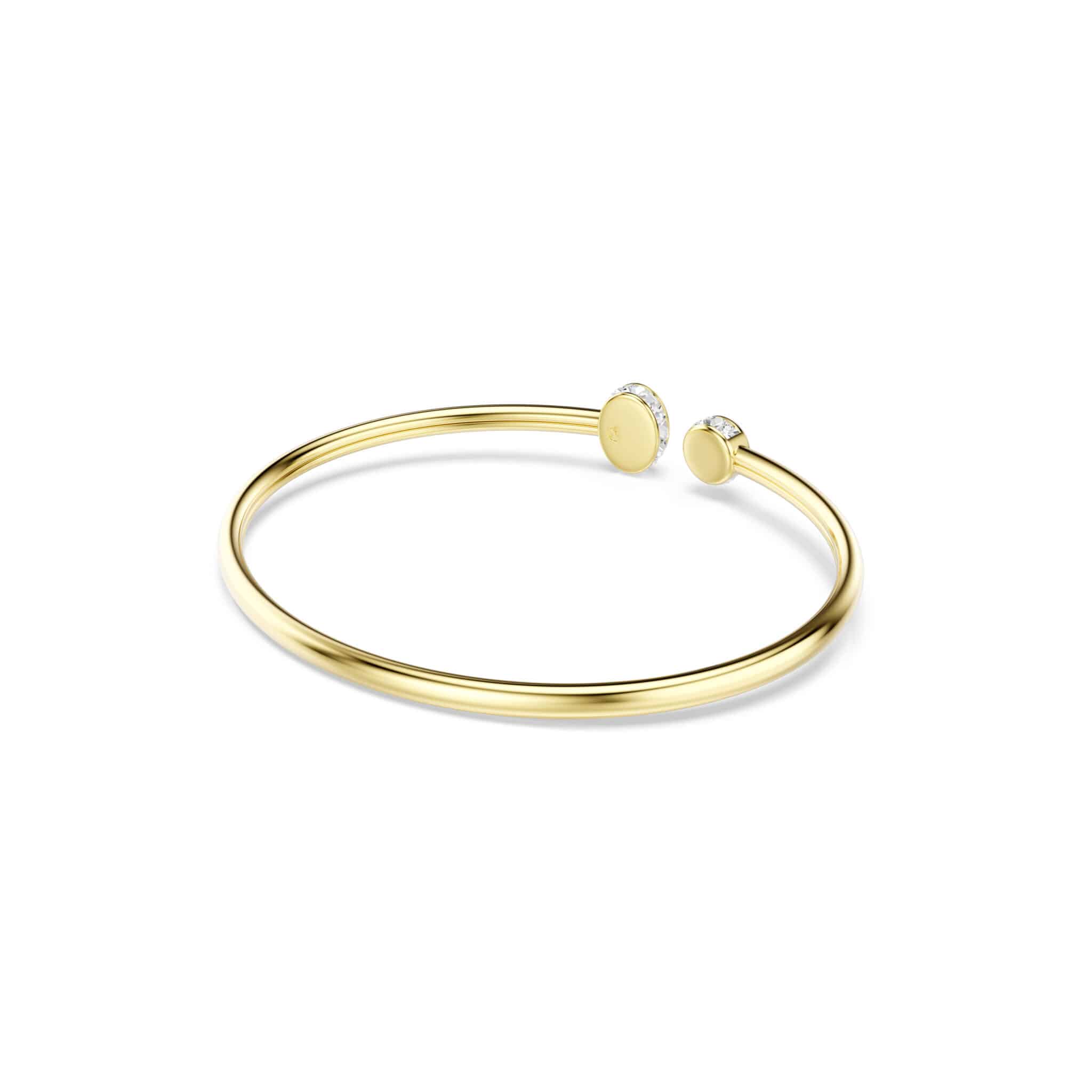 Swarovski Chroma Bangle featuring sparkling crystal accents and sleek silver-tone design, stylish jewelry accessory.