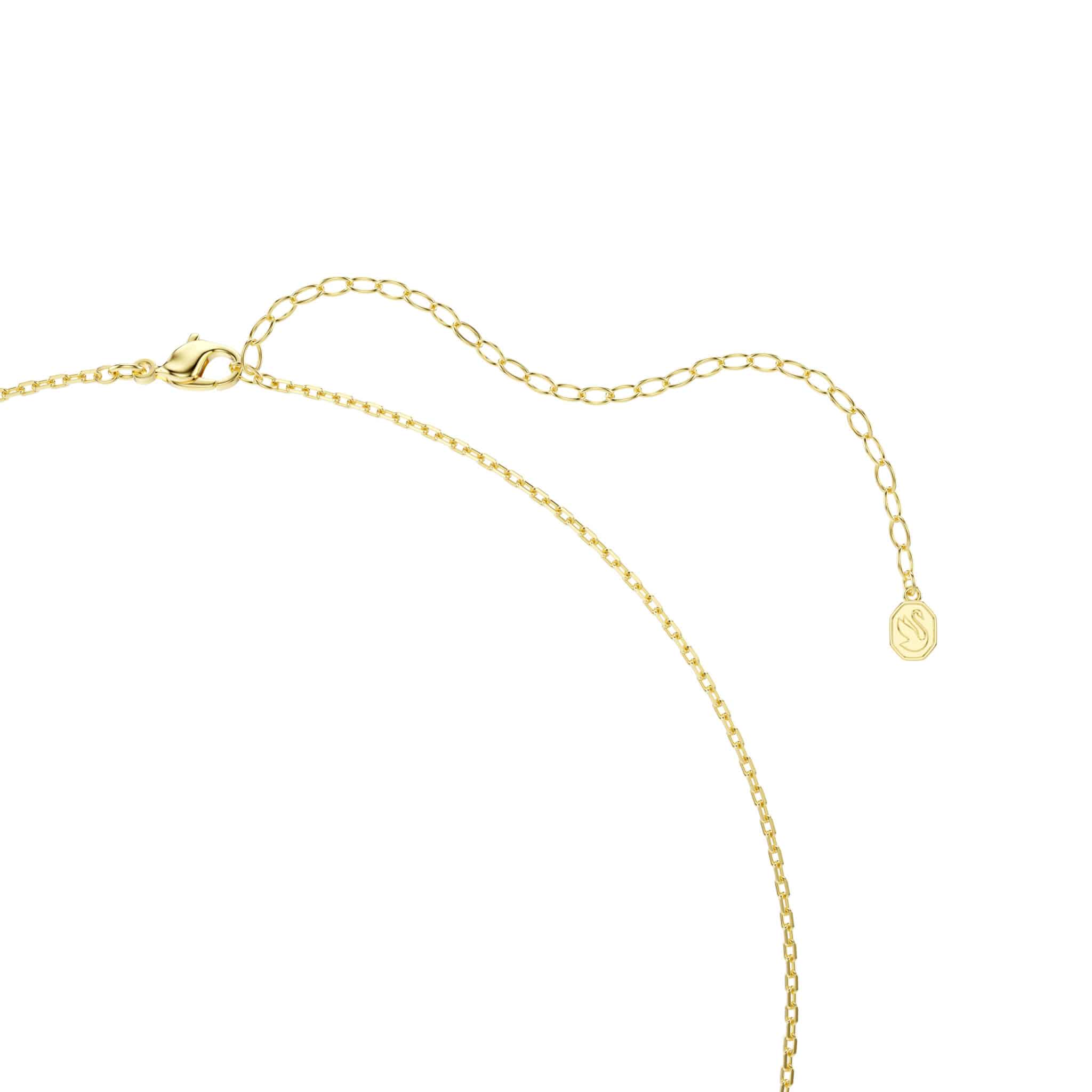 Swarovski Gema Pendant with multicolored mixed cuts and gold-tone plating, showcasing sparkling facets and intricate design.