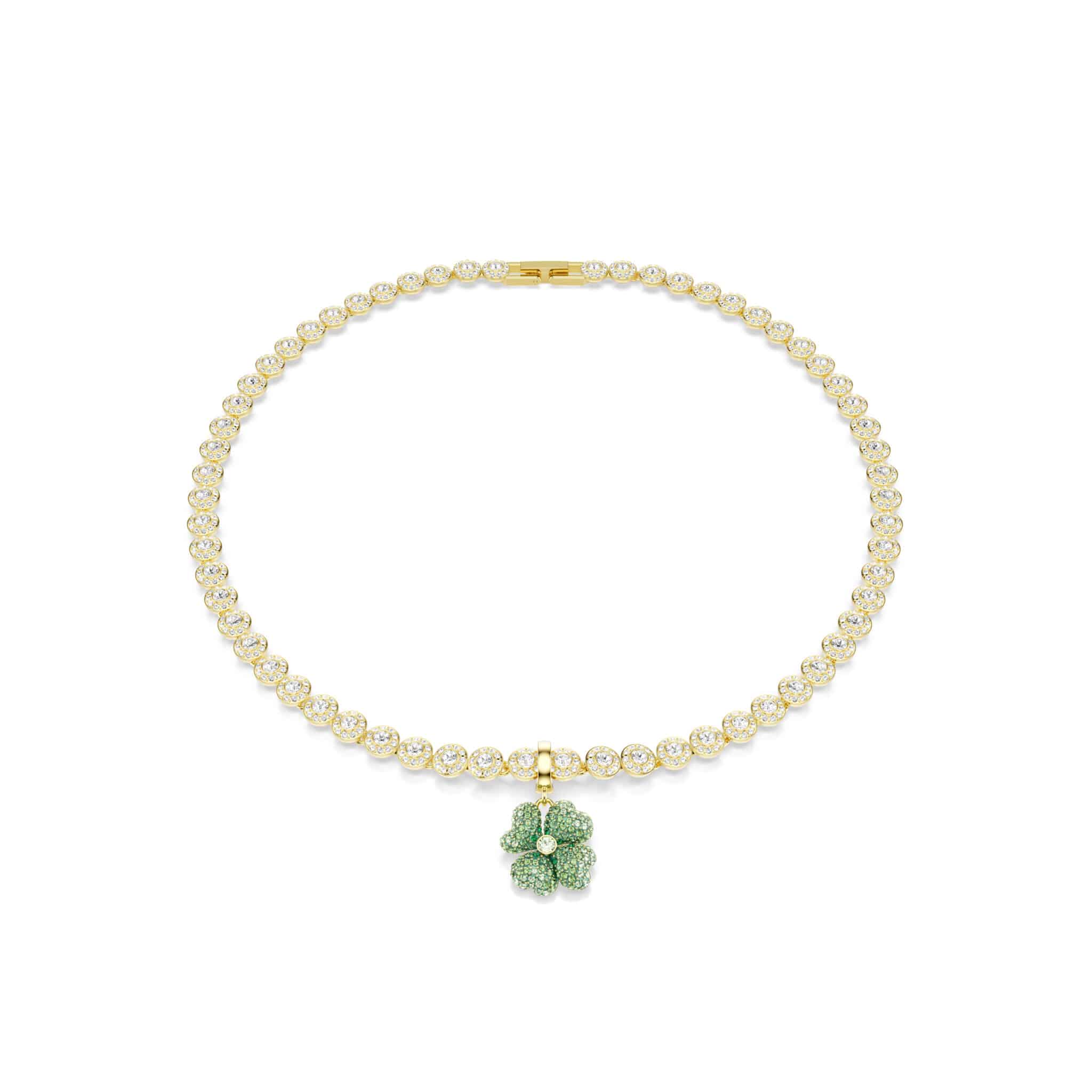 Swarovski Idyllia charm with sparkling crystal details, featuring delicate floral design and silver-tone metal accents.